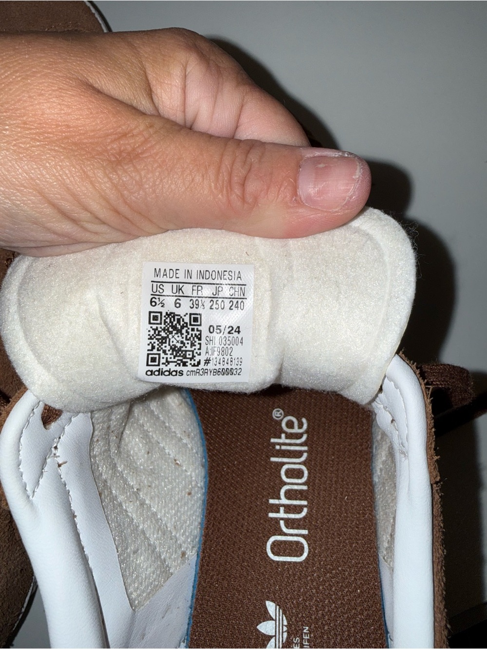 adidas Gazelle Suede Sneakers in Brown and White - Picture 5 of 7